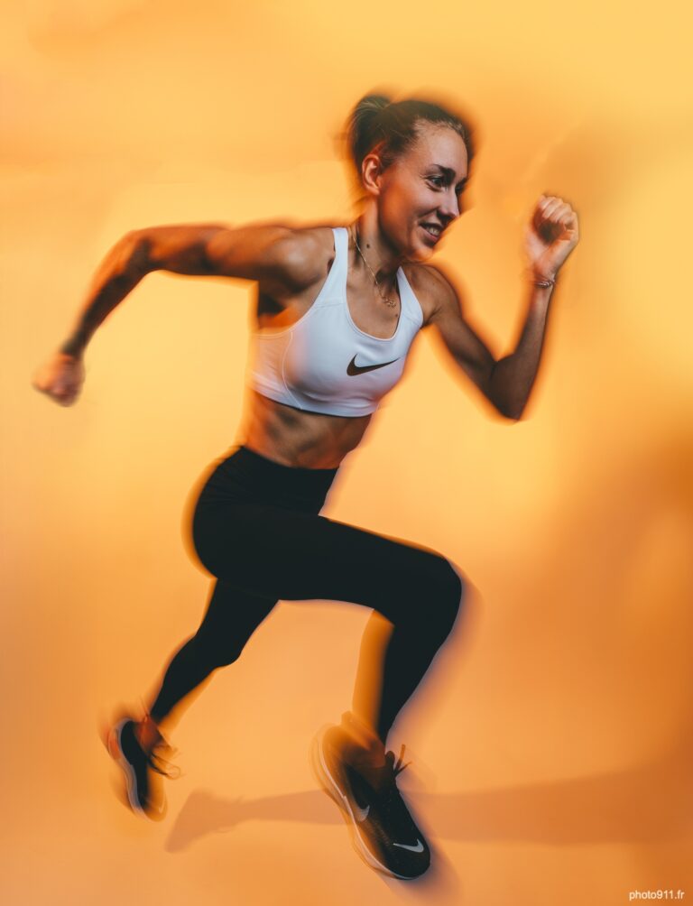 Studio photo of Flavie Renouard Normande athlete