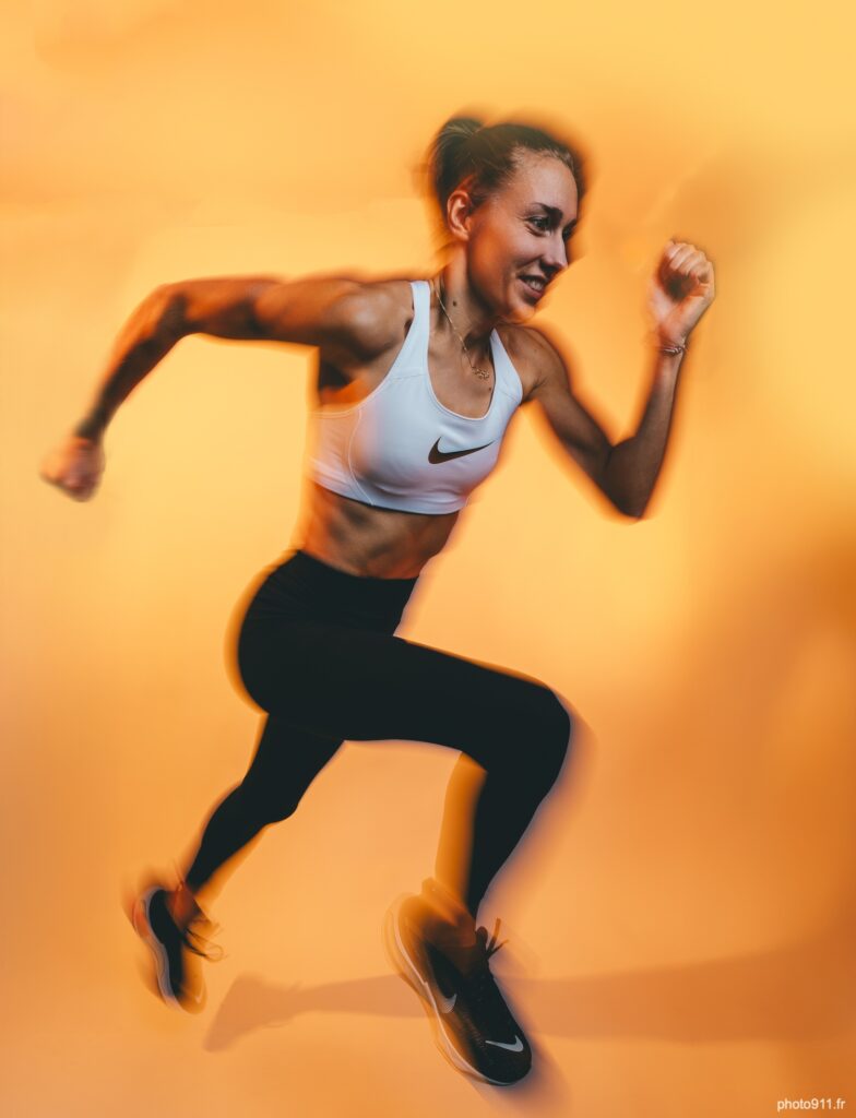 Studio photo of Flavie Renouard Normande athlete