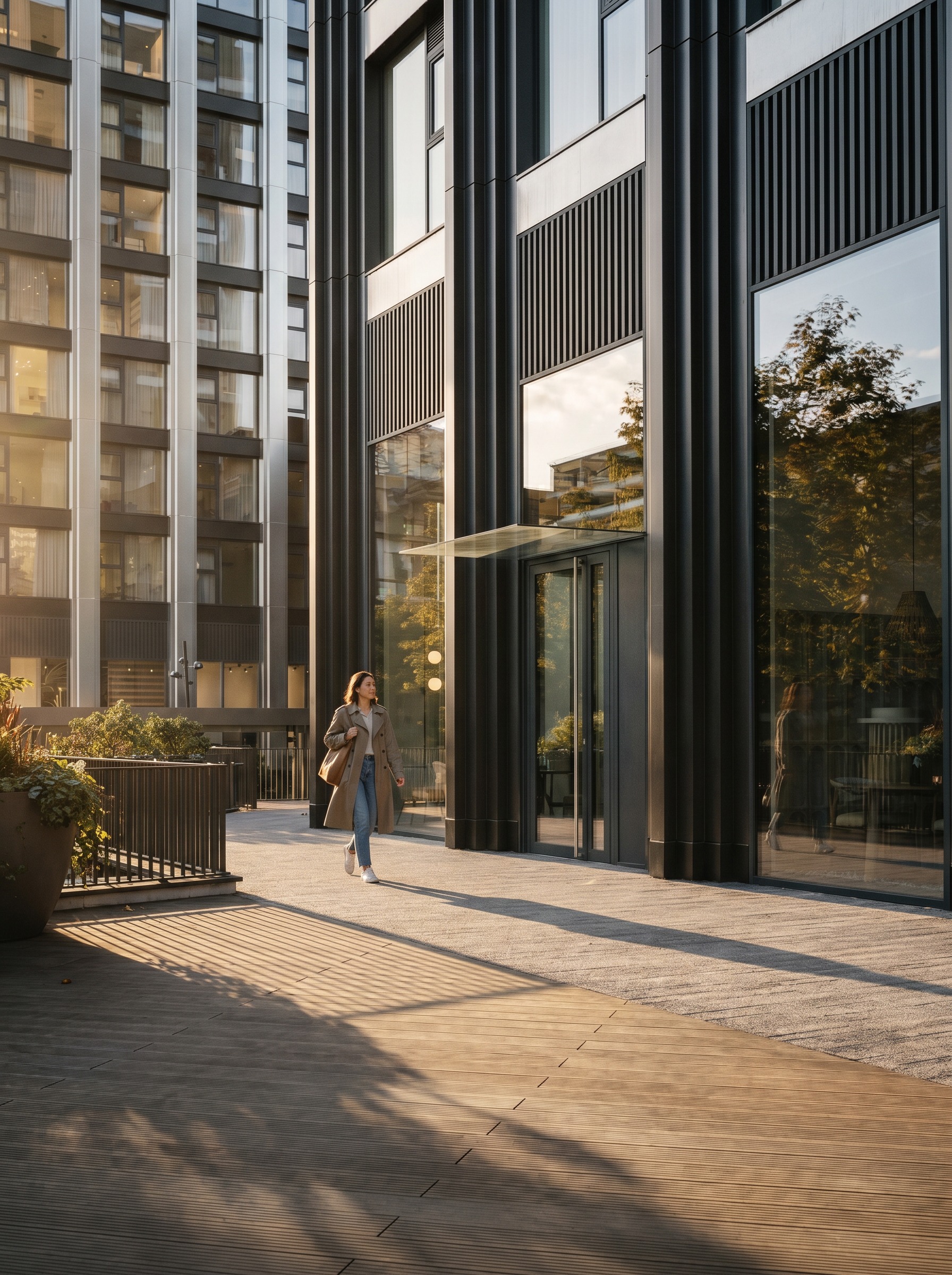 façade d'un bâtiment contemporain en lumière naturelle – photographe d'architecture à Cherbourg